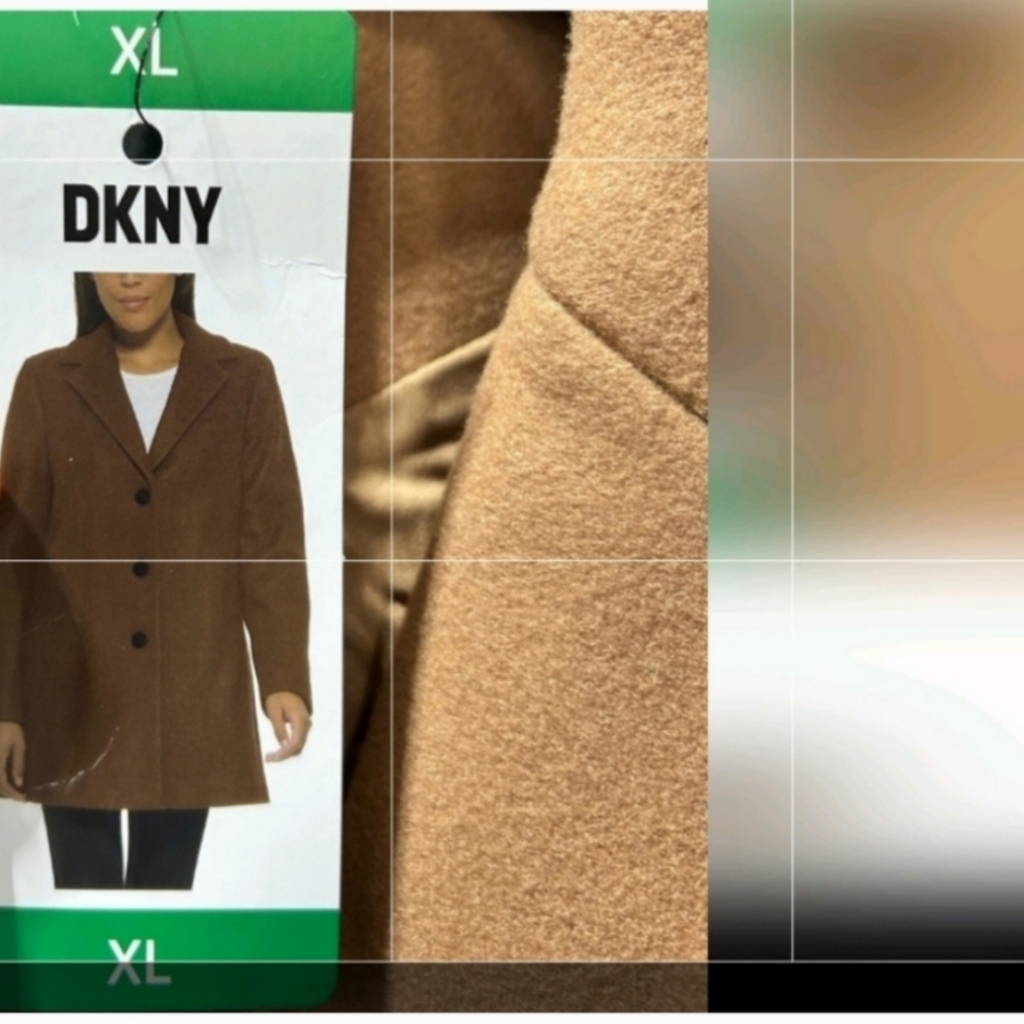 Dkny Ladies Wool Blend Coat - Camel
